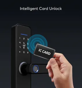 Wifi Finger abdruck TTLock Tuya Smart Türschloss mit Finger abdrücken, Codes Passwort, Smartcard und Zugangs kontrolle für mechanische Schlüssel