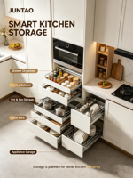 Meubles de cuisine avec cuisinière intégrée, comptoir, panneaux en bois massif multicouches, style américain, pour toute la maison
