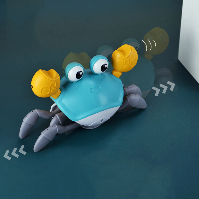 Индукционный бегущий Краб для детей, музыкальные/ползающие электронные игрушки для мальчиков и девочек/