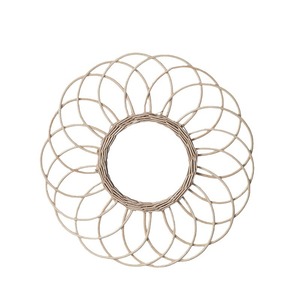 Espejo decorativo redondo de mimbre tejido, espejo de pared de ratán natural para la sala de estar, entrada, decoración del hogar - Product Image 4