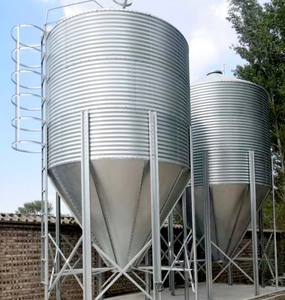 صوامع تغذية الدواجن الفولاذية المجلفنة بعرض المصنع لمغذيات الحيوانات صوامع تغذية الدجاج الفولاذية الأوتوماتيكية صوامع الذرة الصفراء - Product Image 3