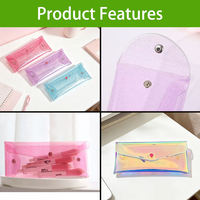 Sacs enveloppes, porte-cartes et pochettes en PVC transparents, brillants, imperméables et durables, populaires en gros