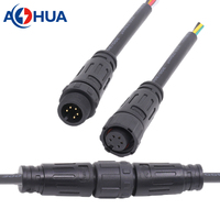 Signal d'alimentation mâle femelle sur moulage câble d'extension prise de courant IP68 étanche LED connecteur de lumière au néon 5pin