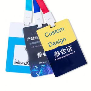 บัตรผ่านงานอีเว้นท์แบบเจาะรูพีวีซีพร้อมสายคล้องคอ พิมพ์โลโก้ตามสั่งสำหรับงานแสดงสินค้าและบัตรผ่านวีไอพี - Product Image 1
