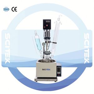 เครื่องผสมแบบ scitek เครื่องปฏิกรณ์แก้วชั้นเดียวเครื่องปฏิกรณ์เคมีเครื่องปฏิกรณ์การกลั่น1L - Product Image 6