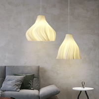 Plafonnier à LED de luxe en PLA imprimé en 3D, grande suspension simple et moderne pour chambre à coucher et salon, ampoule de base B22, alimentation ca/cc