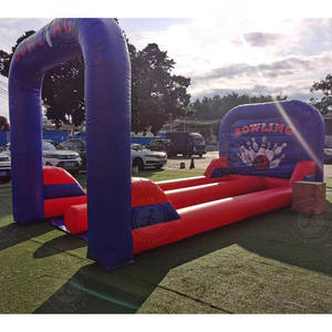 Nouvelle vente jeu de carnaval pistes de bowling gonflables Double piste de bowling gonflable avec quilles à vendre - Product Image 3