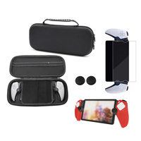 Ensemble de sacs de transport tout-en-un avec étui en silicone souple, capuchons de joystick et protection d'écran en verre trempé pour PS Portal