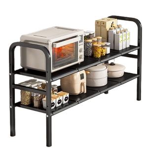 Étagère de rangement double niveau multifonctionnelle en acier au carbone pour évier, panier de rangement sous évier pour cuisine et salle de bain, accessoires d'organisation d'évier - Product Image 1