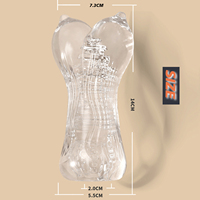 Sexspielzeug-Box für Jungen TPE Männlicher Masturbator Transparente TPE Taschenvagina Erotikspielzeug für Männer Enge Vagina für Handgebrauch Liebespuppe