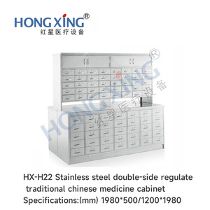 Armoire à médicaments traditionnelle chinoise en acier inoxydable Hongxing HX-H22, double face, multi-tiroirs, pour hôpital et pharmacie - Product Image 4
