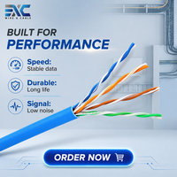 Kabel Jaringan Cat5e UTP CCA Khusus untuk Perkabelan Kantor dan Hunian 24AWG 305m Box OEM Warna dan Panjang Sesuai Pesanan