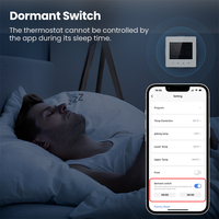 Termostato Inteligente WiFi AVATTO WT198 con Batería, Personalización OEM/ODM, Sin Cableado para Caldera de Agua/Gas, Control por Voz con la Aplicación Tuya