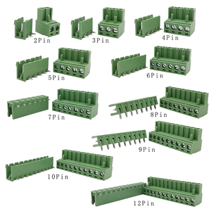300V 10A 2EDG 5.08mm PCB morsettiera a vite connettore spina Pin ad angolo retto 5.08mm passo intestazione presa <span class=keywords><strong>2</strong></span>-12PIN - Product Image 6