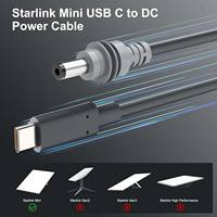 Cable de alimentación USB C a CC para Starlink Mini USB C Cable impermeable duradero 100W 20V 5A USB tipo C a DC Barril Jack Cable 2M 3M 5M