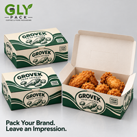 Boîte à poulet frit personnalisée en gros, de qualité alimentaire, pour l'emballage à emporter des restaurants, boîte à poulet frit, emballage pour la restauration rapide