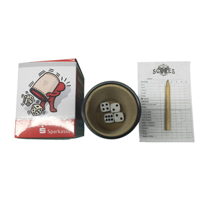 Juego de caja de dados de cuero con forro de franela, dados y libro de puntuación, juego de dados de cuero personalizado - Product Image 6