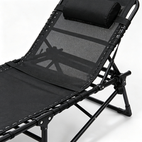 Chaise longue de patio en métal moderne, design nouveau, hauteur réglable, cadre en métal, portable, pliable, surdimensionnée, chaise longue de plage