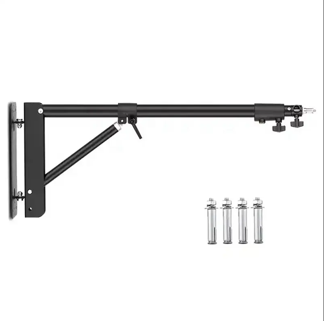 Wall Mounting Triangle Boom Arm Ceiling Wall Mount Light Tripod Stand for Photography Strobe Light Softbox Umbrella Reflector