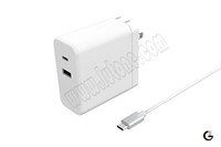 Chargeur 65W portable USB C mural rapide pour ordinateur portable, pour produits électroniques, téléphone portable, boîte personnalisée avec logo couleur