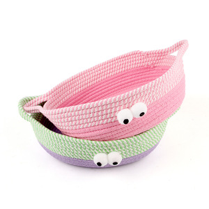 Cama de Lujo para Mascotas, Tejida a Mano con Cuerda de Algodón, Resistente, para Todas las Estaciones, Color Verde - Product Image 3