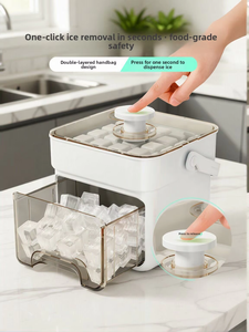 Molde para Cubitos de Hielo de Grado Alimenticio, Autoaplastante y de Liberación Rápida con un Toque, Capacidad de 50/25 Celdas, Fabricante de Hielo Premium para Uso Doméstico, China - Product Image 5