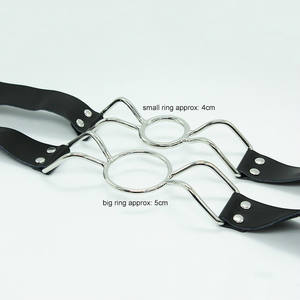 Metal halka Açık Ağız Gag Hakiki Deri Esaret Kemer - Product Image 6