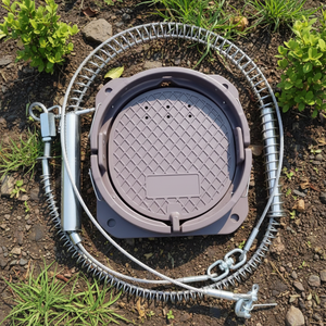 Piège à ressort en acier de qualité professionnelle avec câble en acier inoxydable de 4 mm et écrous solides pour la chasse au sanglier et au lapin - Product Image 1