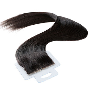 Extensions de cheveux naturels et réutilisables K.SWIGS Salon Virgin Remy, invisibles, ultra-fines, avec bandes adhésives, plus de 40 couleurs disponibles, durables et sans nœuds. - Product Image 4