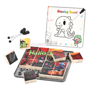 HW Éducation précoce Intellectuelle Noël <span class=keywords><strong>Halloween</strong></span> Thème Puzzle pour enfants Planche à dessin Jeux de dessins animés créatifs Ensemble de jouets - Product Image 1