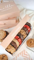 Boîte à pâtisserie carrée rose personnalisée de qualité supérieure avec logo pour la vente en gros, emballage pour beignets et desserts pour boulangerie