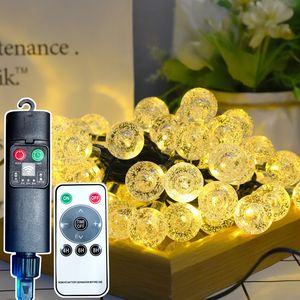 USB Rechargeable RGB LED String <strong>Lights</strong> Outdoor Waterproof 8 Modes Bubble Ball Christmas <strong>Lights</strong> for Holiday Parties New IP44 - Product Image 5