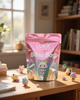 Sac mystère holographique personnalisé pour figurines anime, pochette Mylar à scellage arrière, écologique, recyclable, faible MOQ 200 pièces
