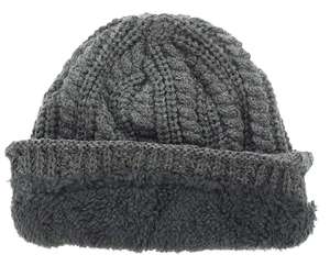 Chapeaux et cache-oreilles en tricot acrylique gris Houda, hiver, anti-froid, extérieur, chaud, unisexe - Product Image 5