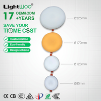 Plafonnier LED moderne sans cadre 18W 24W à haute luminosité, montage en surface, lampe intérieure mince et ronde pour salon, bureau et maison