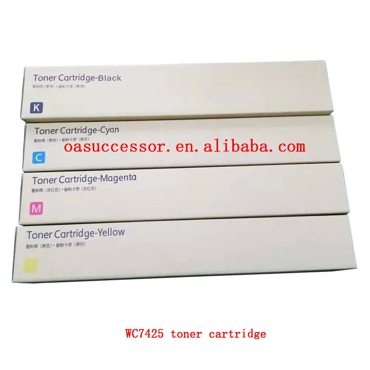 WC7425 New Compatible Empty Toner Cartridge,For Xerox WorkCentre WC 7425/7428/7435/7439,006R01391/006R01392/006R01395/ 006R01399