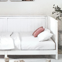 Modernes Weißes Schlafsofa Konvertierbar Ausziehbar Holzrahmen Einzelbetten für Wohnzimmer Schlafzimmer Wohnmöbel