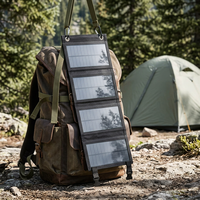 Chargeur solaire pliable 10W, mini panneau photovoltaïque portable pour le camping en plein air, alimentation du téléphone