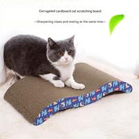 Griffoir pour chat en carton nid d'abeille, personnalisé OEM, confortable, en forme de S ondulée, pour le sommeil et le repos des chats d'intérieur, canapé-griffoir pour chat de bureau