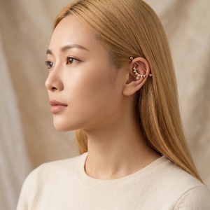 Orecchini Hengsen Ipoallergenici in Acciaio Inossidabile con Zirconi per Cartilagine, Helix, <span class=keywords><strong>Trago</strong></span> e <span class=keywords><strong>Piercing</strong></span> Industriale con Filettatura Esterna - Product Image 3