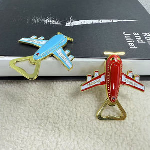 个性化装饰艺术中磁金属飞机3D平面形状开瓶器冰箱贴定制旅游纪念品 - Product Image 2