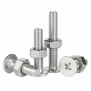 Vis à tête plate fine en acier inoxydable 304, ensemble d'écrous M2 M3 M4 M5 M6, vis et écrous M1-M8 - Product Image 1