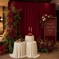 Rideau de fond de scène de mariage en gros, rideau de scène de luxe en velours épais avec paillettes dorées pour la décoration de scènes, de fêtes et d'événements