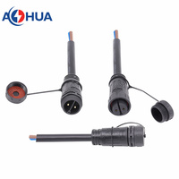 Filetage M25 personnalisé mâle femelle connecteur de câble électrique 2 3 4 5 9 broches connecteur de fil noir IP68 étanche