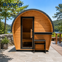 Sauna extérieur tendance 2026 en bois finlandais carbonisé, cabine de sauna de jardin, conception personnalisée, directement de l'usine