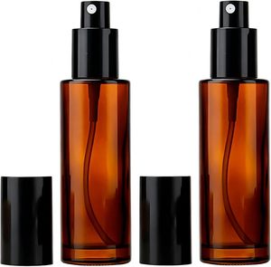 20ml 30m 40ml 50ml 60ml <b>100ml</b> 120ml 150ml Flat Shoulder Glass <b>Bottle</b> Cosmetic Sprayer Amber Glass <b>Bottle</b> With <b>Spray</b> Pump - Product Image 1