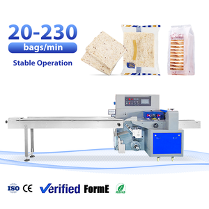 Horizontal Wrapping Flow Pack Packing Machine Toast Square Bread Packaging Machine Pillow Packaging Machine - Product Image 1