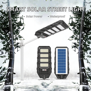 100W-400W không thấm nước IP65 thông minh LED năng lượng mặt trời ánh sáng đường phố cảm ứng cơ thể con người cho đường ngoài trời tích hợp tất cả một thiết kế - Product Image 2