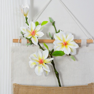 Fleur de <span class=keywords><strong>Magnolia</strong></span> artificielle 6/8/15 têtes décoration de Table de salon maison tige de <span class=keywords><strong>fil</strong></span> de fer en plastique de haute qualité - Product Image 4