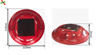 CadSolar CS-SR-806 Balise routière solaire 360 degrés œil de chat rouge 8 LED Epistar PC anti-UV pour signalisation routière nocturne